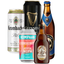 Franziskaner, Krombacher, Val-Dieu, Somersby, Kompaan of Guinness